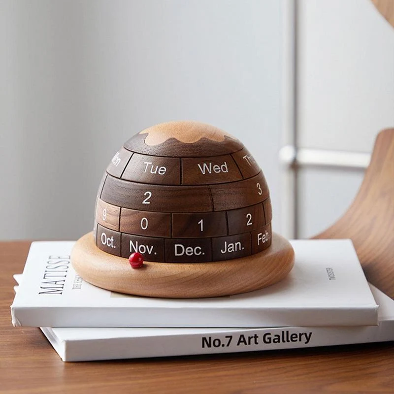 Unik Planet Træ Bordkalender