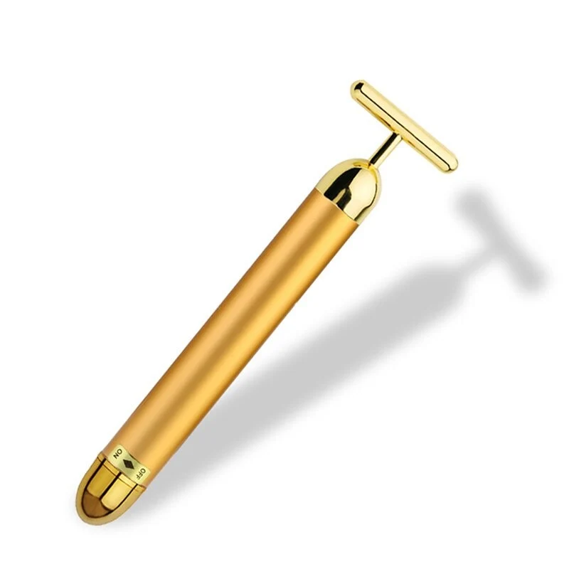 24K Guld T Ansigtsroller Massageapparat til Energi