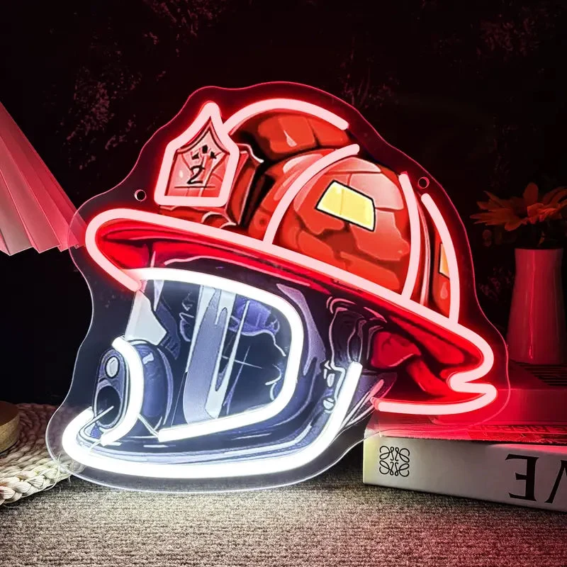 Neon Fyrværkerihjelm med Zentronix Design