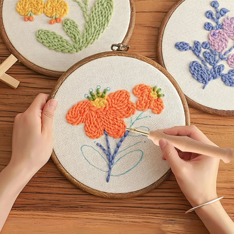 Broderisæt med Punch Needle – Ergonomisk og Holdbart Design