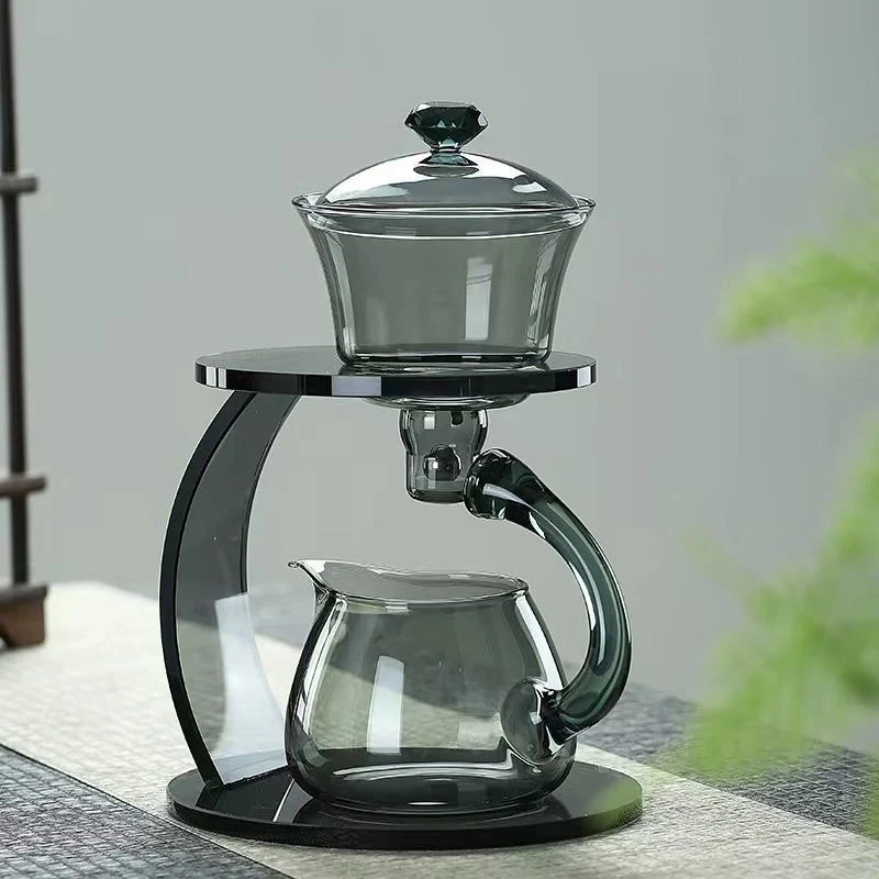 Simpelt Glas Teekande Sæt med Magnetisk Låg og Glat Overflade