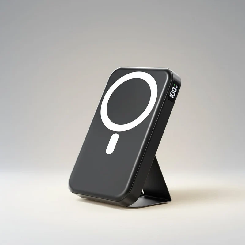 Trådløs Magnetisk Powerbank med Foldbar Stand – 10.000mAh