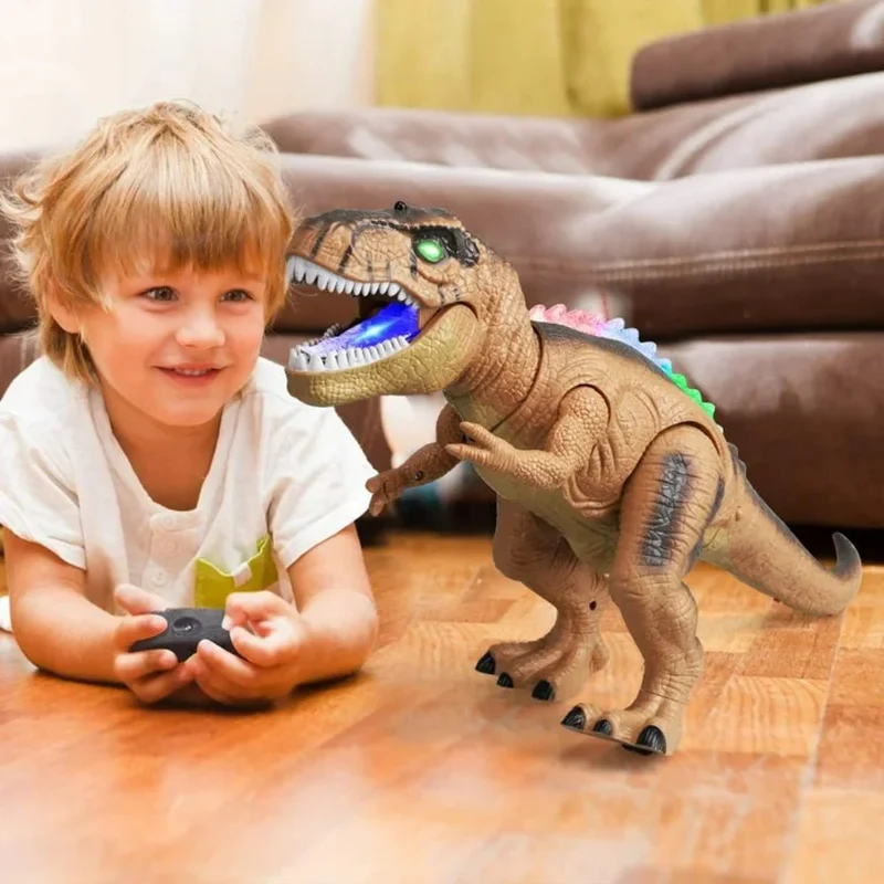 Fjernstyret Dinosaurlegetøj med Lyd og LED Lys til Børn