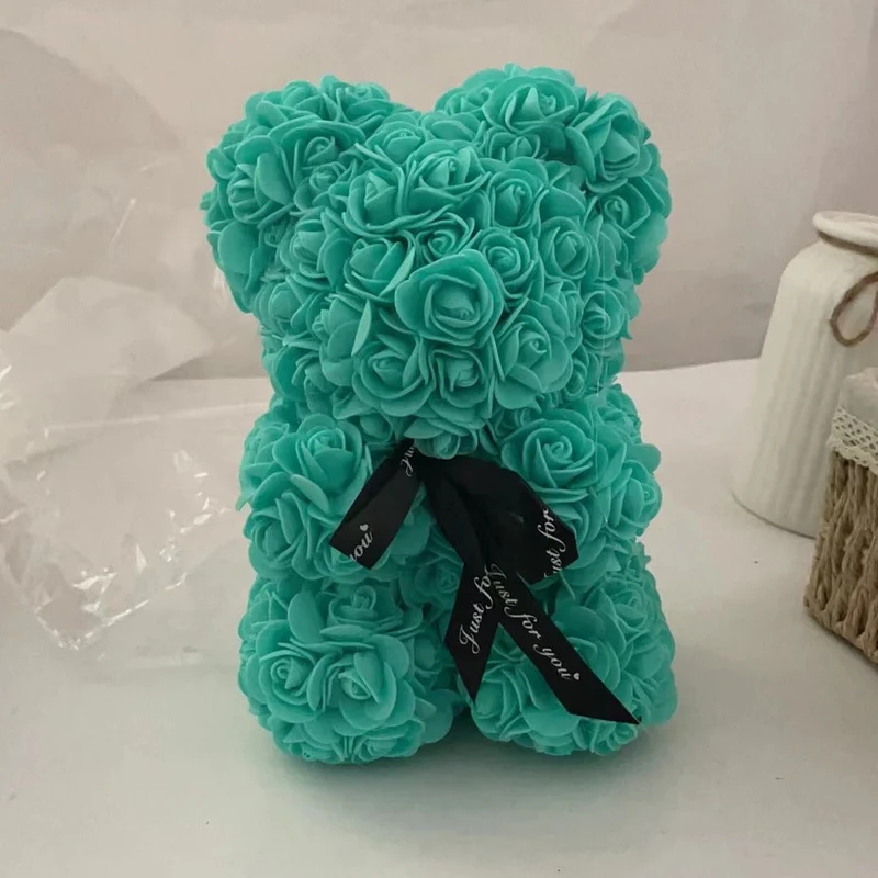 Romantisk Rosebamse med Unik Blomsterdesign til Gaver