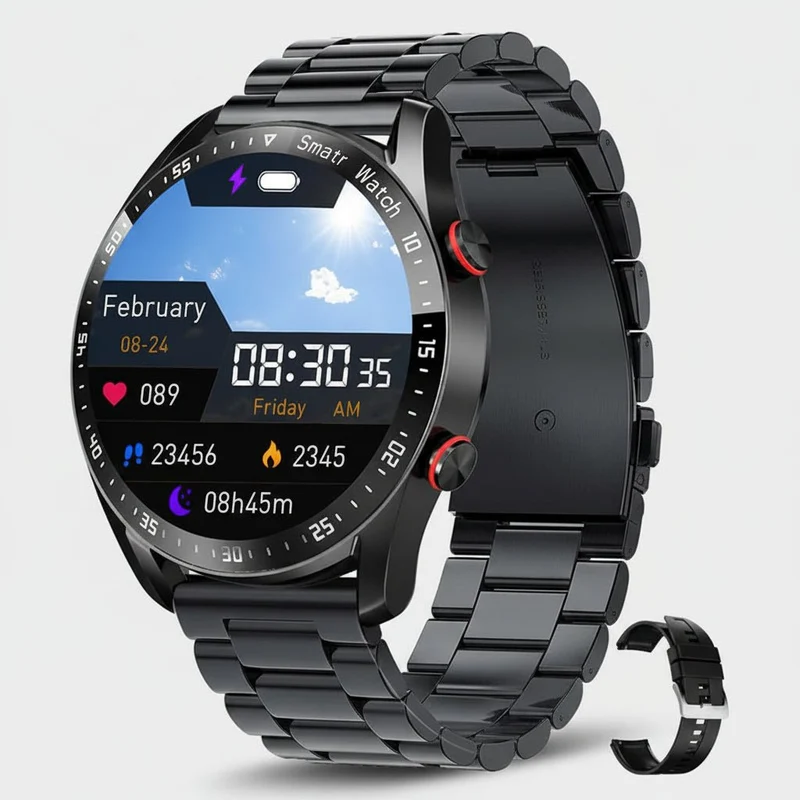 Smartwatch med Bluetooth Opkald og Vandtæt Fitness Tracker