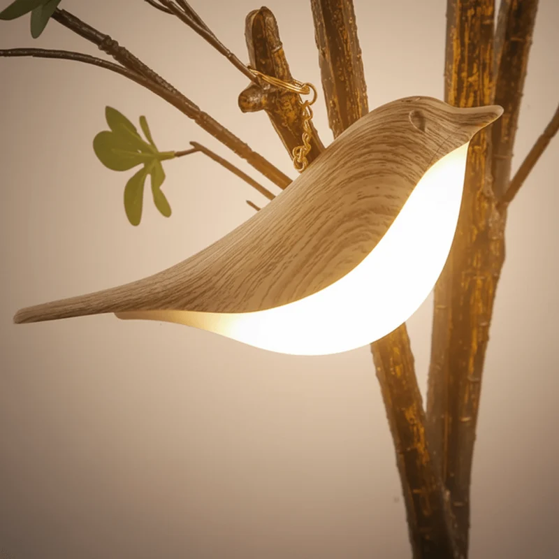 Fugleformet LED Natlampe med Touch og Aroma Diffuser