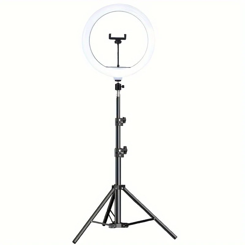 LED Ringlys med Justerbar Stativ – Perfekt Belysning til Video