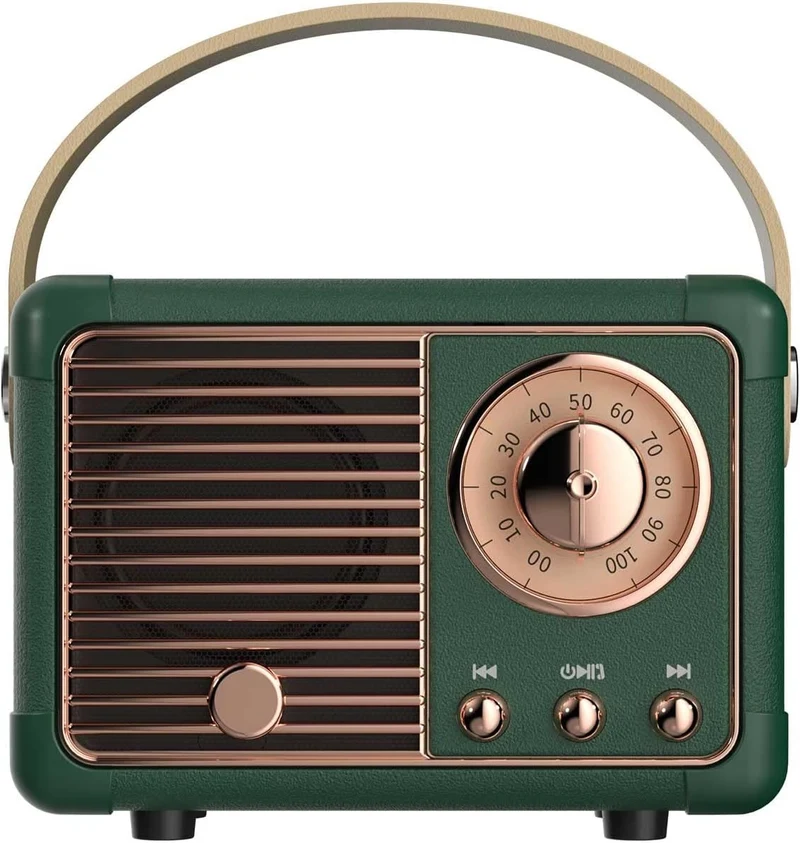 Retro Bluetooth Højttaler med Klar Lyd og Stilfuldt Design