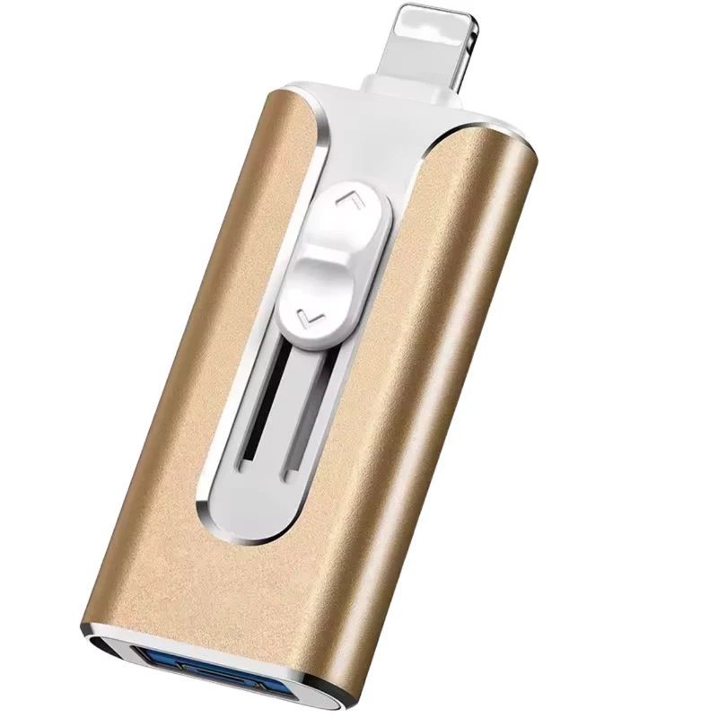 Alsidig 4-i-1 USB-nøgle til iPhone, Android og PC