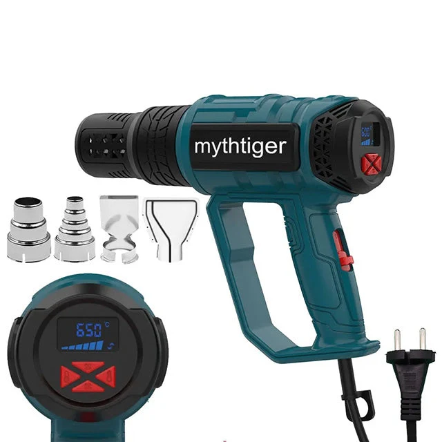 Effektiv Varmeblæser 2000W - Justerbar Temperatur med 4 Dyser