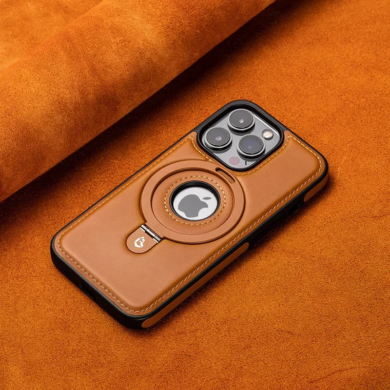Slank Magnetisk Cover til iPhone med Skjult Stativ